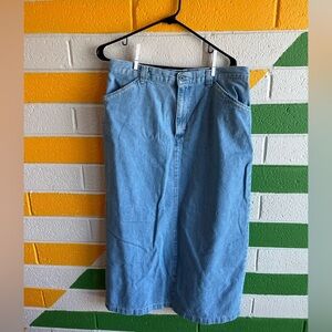 Riders by Lee Blue Denim Midi Skirt